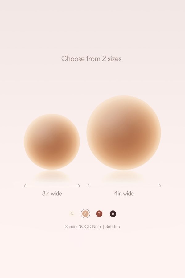 Grippies No-Show | Non-Adhesive Reusable Nipple Covers 3 Inch No.5 For Cheap - Image 2