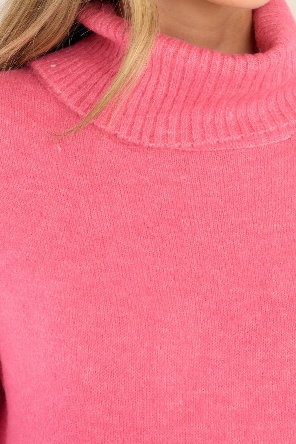 Livin  Life Hot Pink Turtleneck Sweater on Sale - Image 2