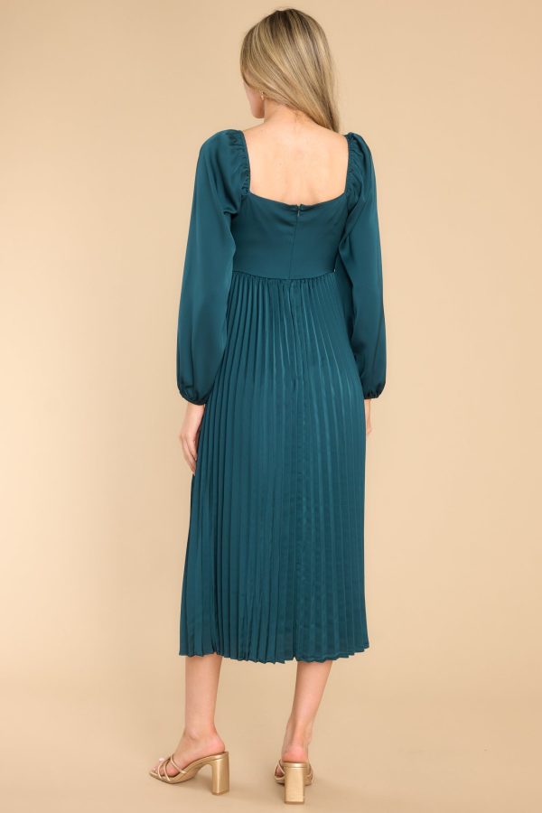 Get It Right Hunter Green Midi Dress Supply - Image 5