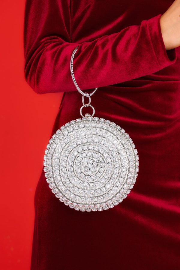 Something Different Round Silver Bag For Cheap - Image 2